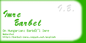 imre barbel business card